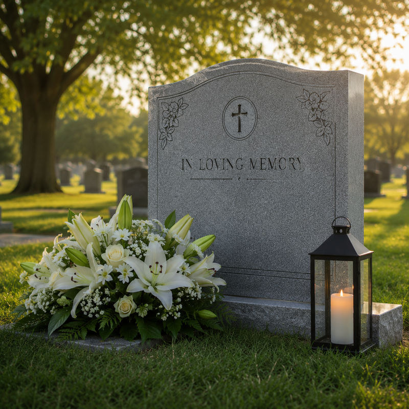 Peaceful memorial grounds