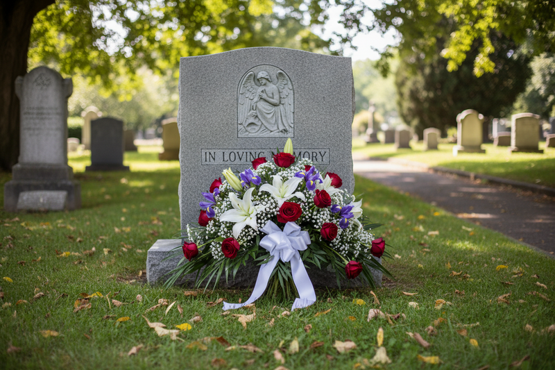 Peaceful memorial grounds